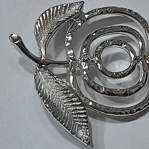 Silver Rose Brooch Sarah Coventry